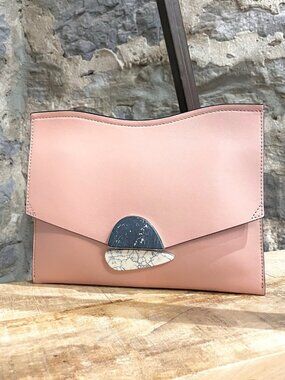 Proenza Schouler Blush Pink Leather Medium Curl Clutch